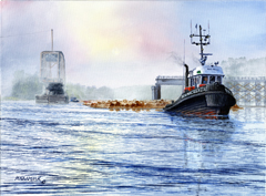 "Shooting the C.N. Bridge" North Arm Fraser River